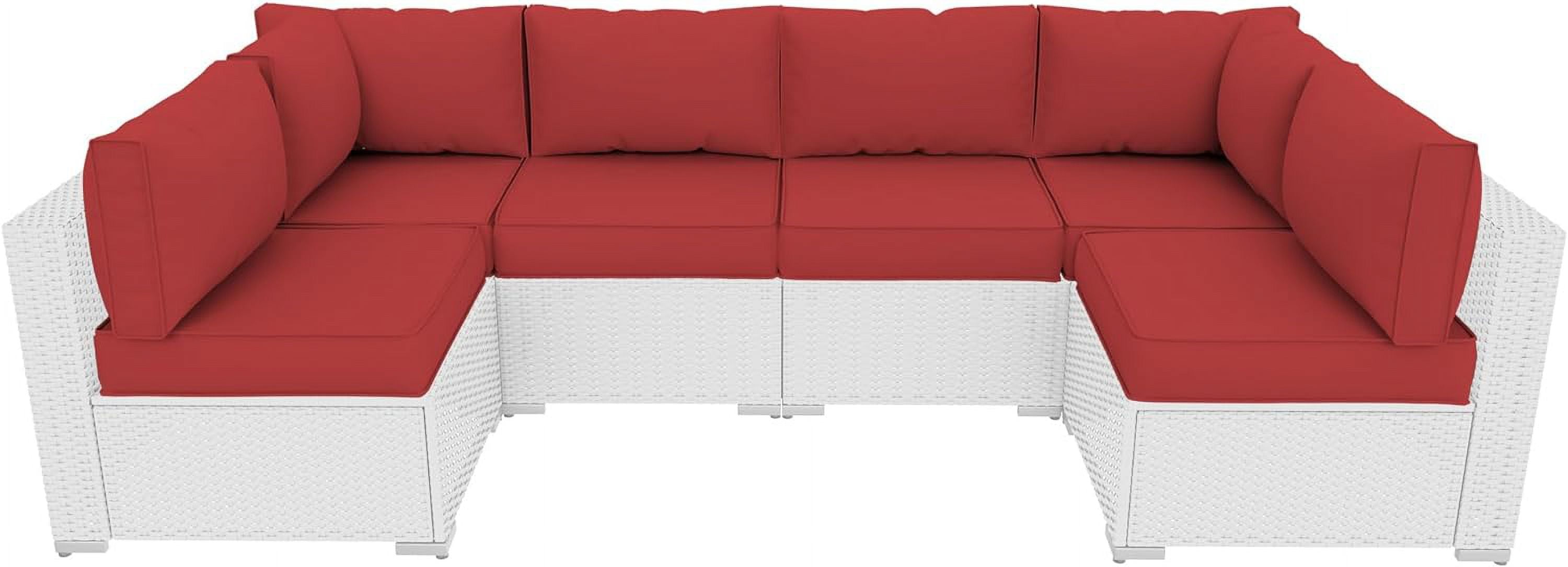 MRUAKA Outdoor Cushions for Patio Furniture Replacement, Patio Furniture Cushions, Deep Seat Patio Cushions, Patio Seat Cushions for Outdoor Sectional (Red) - Image 5