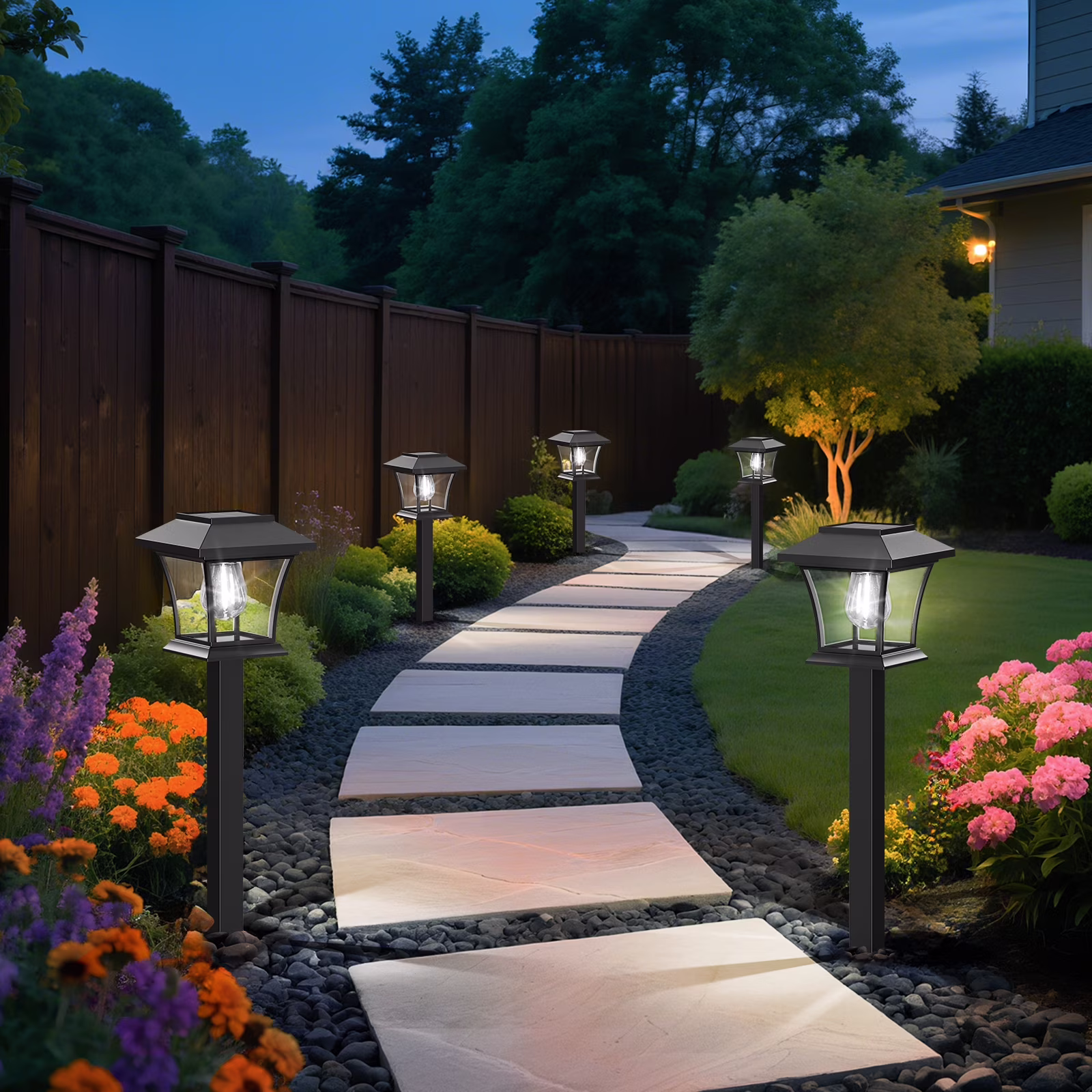 12 Pack Solar Lights Outdoor for Garden Walkway Pathway Lawn Yard Decorative Landscape Lighting. (Cool White, 12) - Image 3
