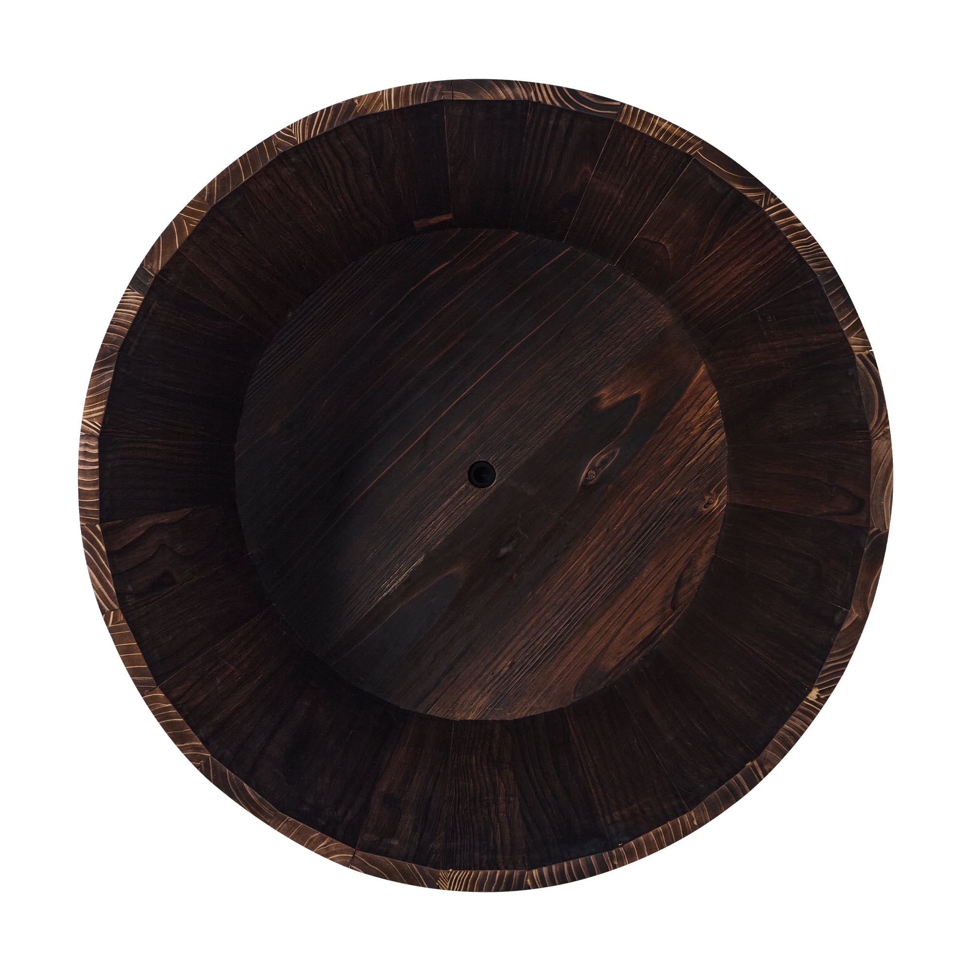 Better Homes & Gardens 26 in Wood Whiskey Barrel Planter - Image 4