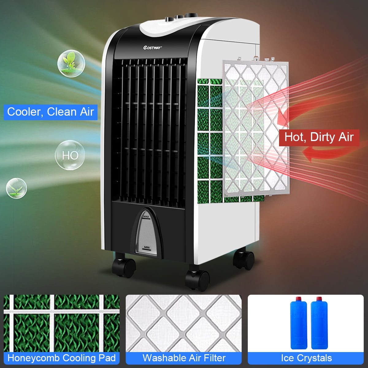 Costway Evaporative Portable Cooler Fan Humidify - Image 7