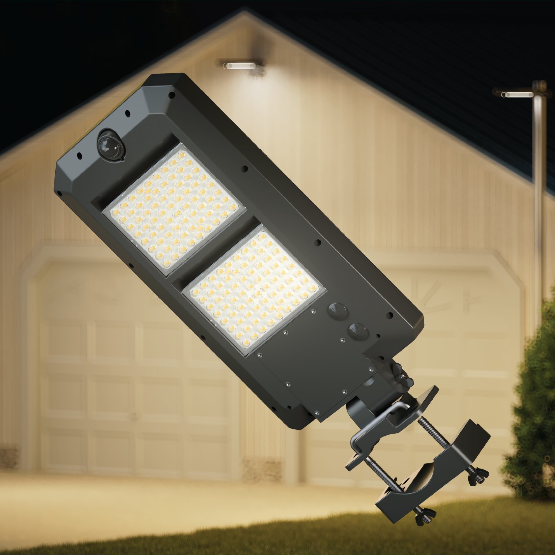 GE Outdoor Security LED Street Light, Adjustable Lights with Motion & Dusk to Dawn Sensor, Solar Light, 5000 Lumens - Image 9