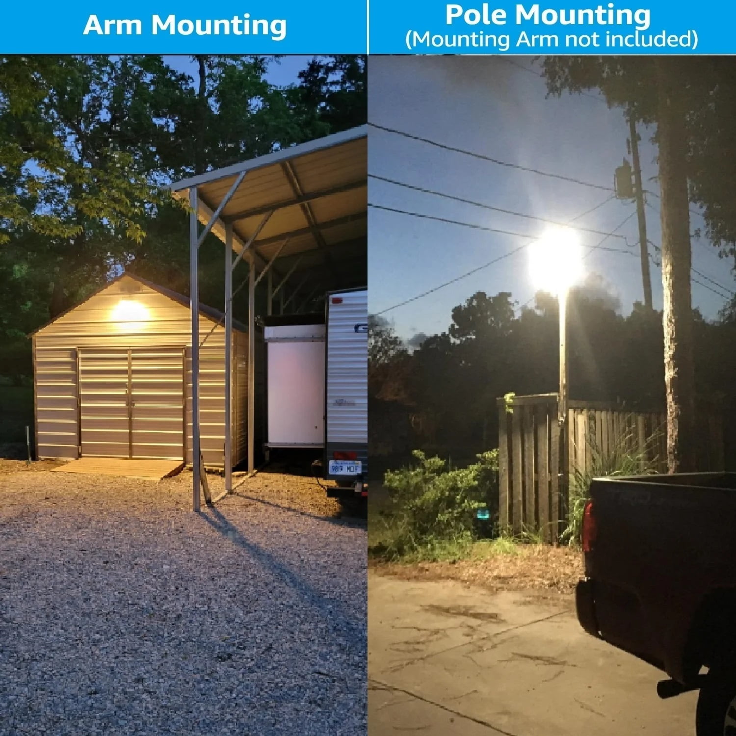 2 Pack LED Barn Light, Dusk to Dawn Flood with Photocell, Outdoor Security Area Lights Lighting, ETL & FCC Listed, IP65 Waterproof, Aluminum Housing, 110-277V, 3000K Warm White - Image 5