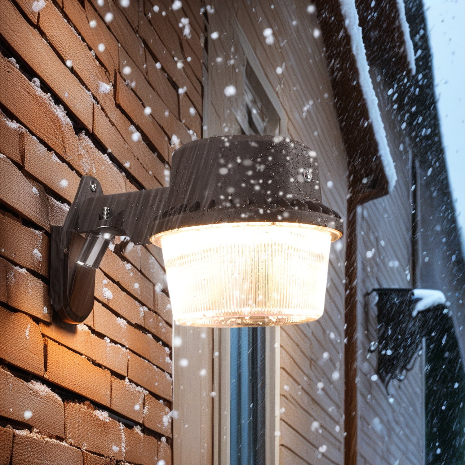 2 Pack LED Barn Light, Dusk to Dawn Flood with Photocell, Outdoor Security Area Lights Lighting, ETL & FCC Listed, IP65 Waterproof, Aluminum Housing, 110-277V, 3000K Warm White - Image 2