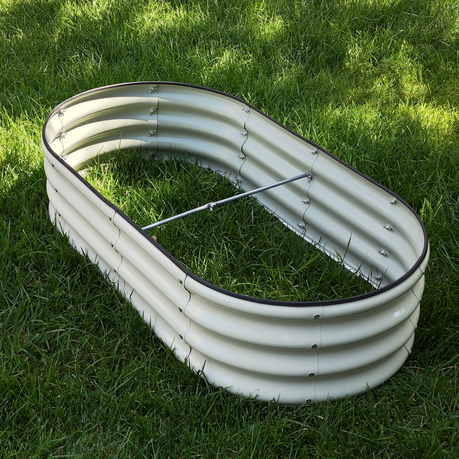 SnugNiture Raised Garden Bed, 3Pcs 4x2x1ft Galvanized Metal Planter Box, White - Image 6