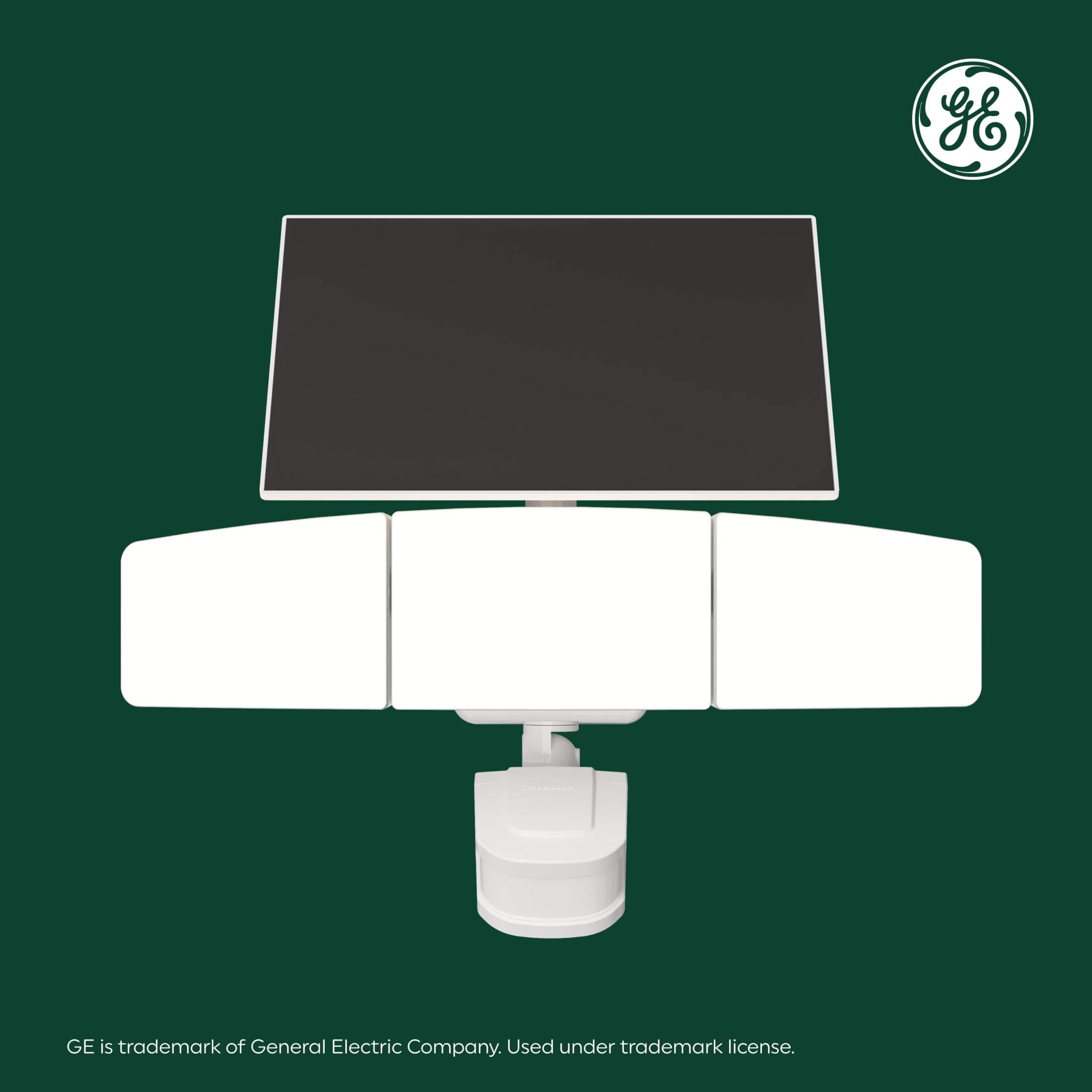 GE Outdoor Security Flood Lights, Adjustable 3-Head Light with Motion & Dusk to Dawn Sensor, Solar Light, 2500 Lumens - Image 8