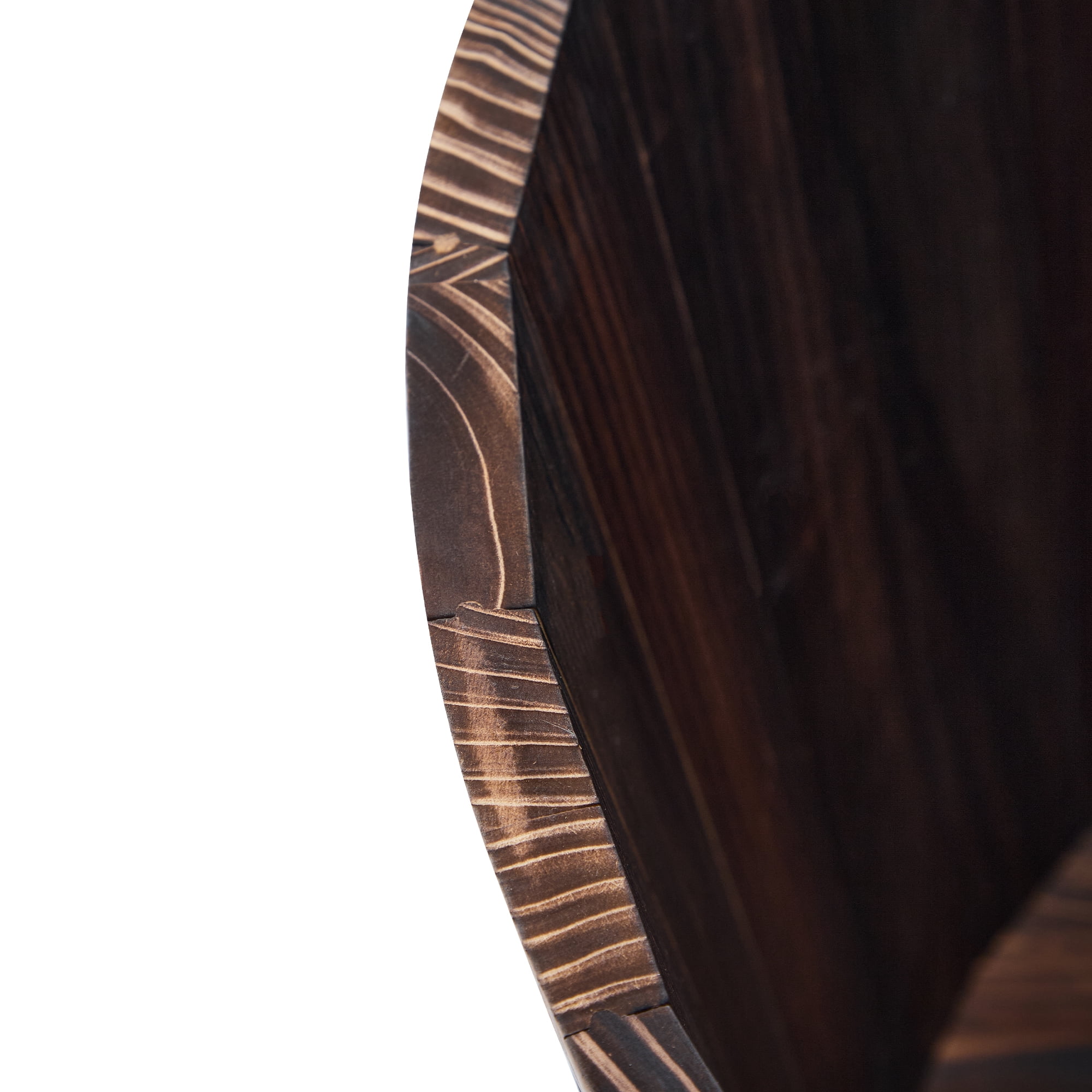 Better Homes & Gardens 26 in Wood Whiskey Barrel Planter - Image 7