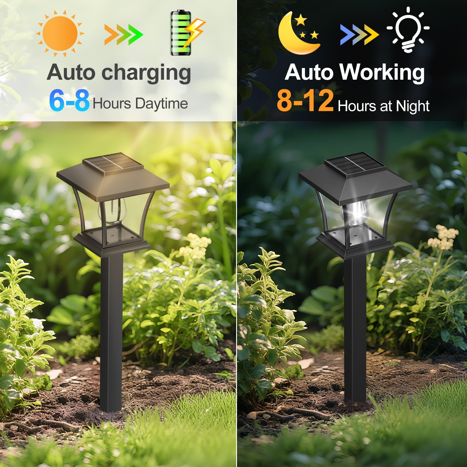 12 Pack Solar Lights Outdoor for Garden Walkway Pathway Lawn Yard Decorative Landscape Lighting. (Cool White, 12) - Image 5