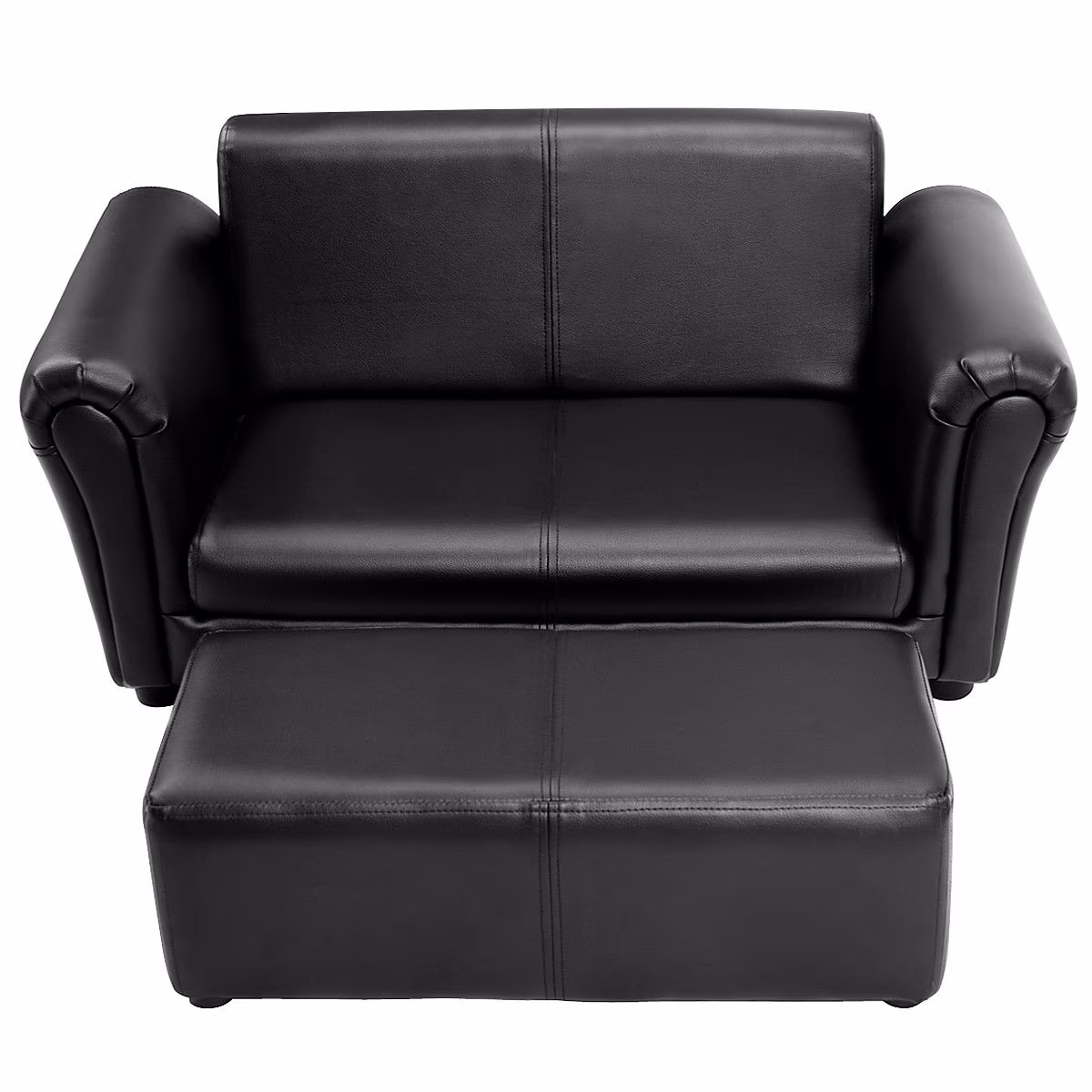Costway Kids Sofa Armrest Chair Couch Lounge in Black - Image 4