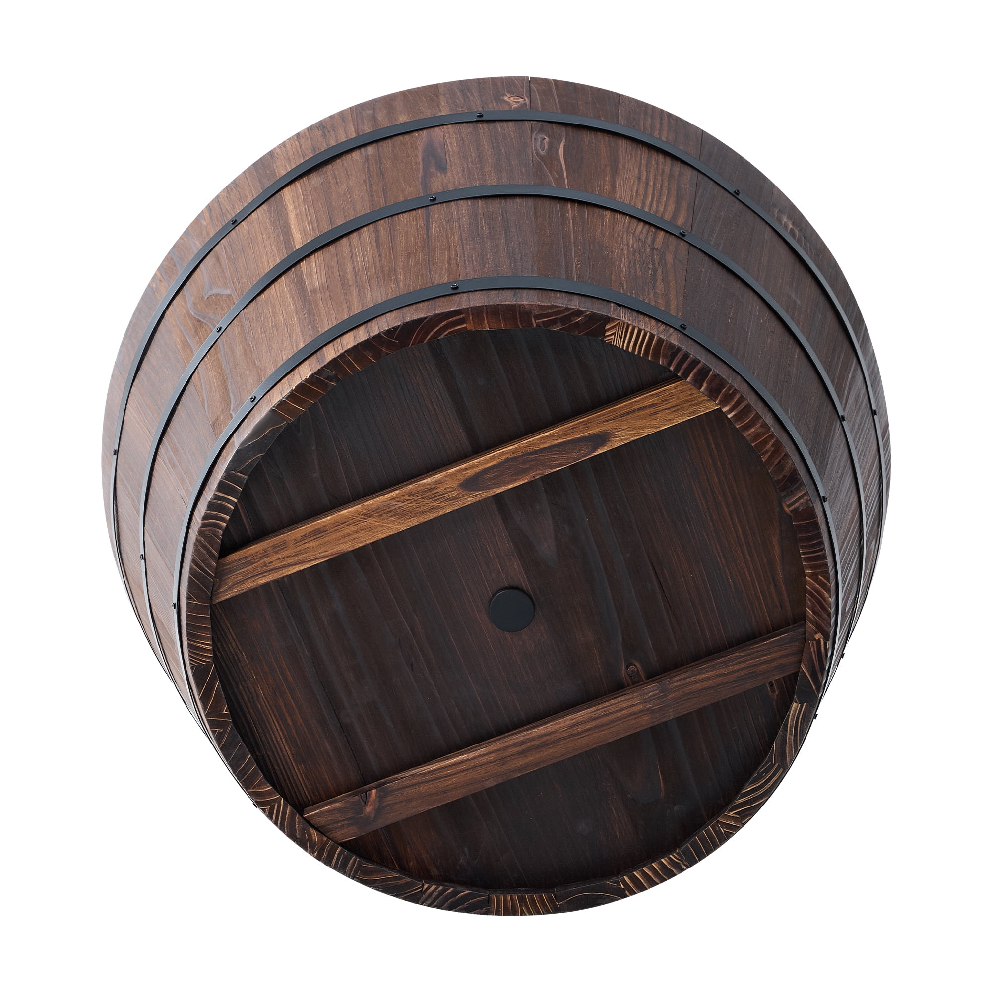Better Homes & Gardens 26 in Wood Whiskey Barrel Planter - Image 2
