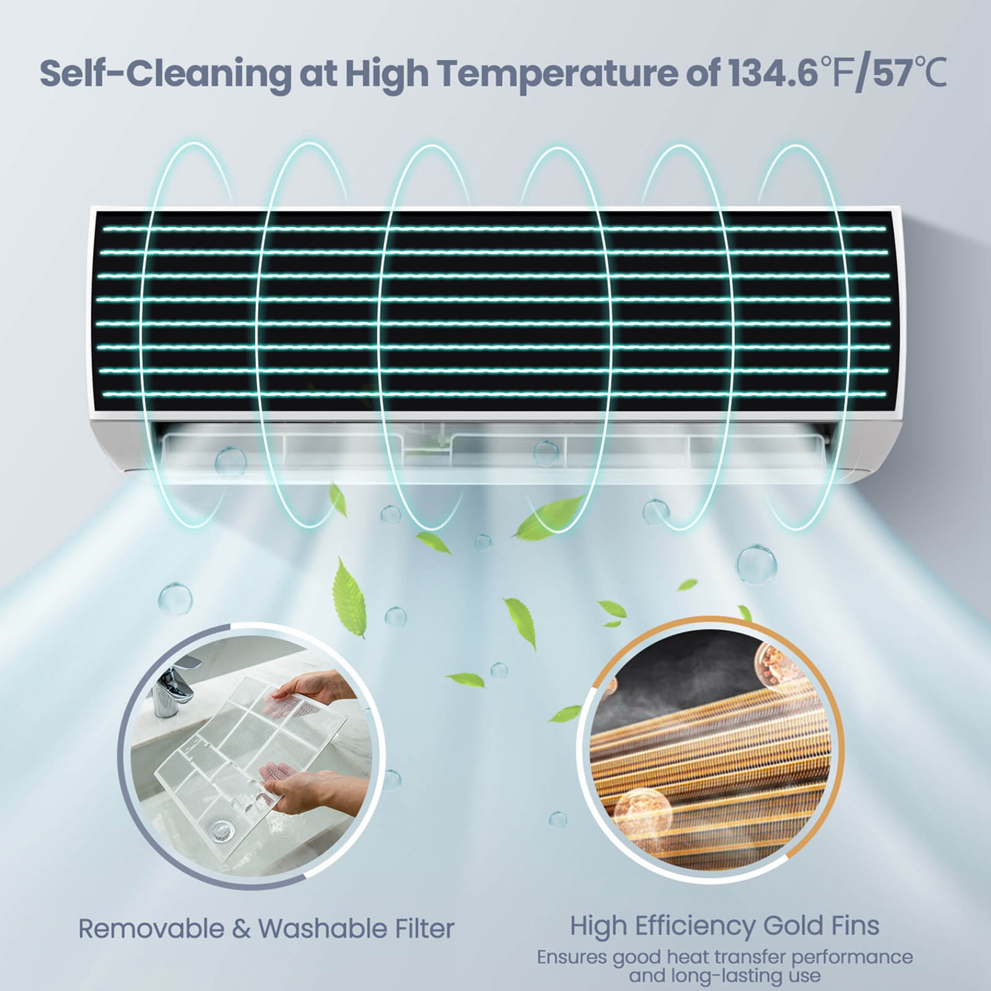 Costway 18000 BTU Mini Split Air Conditioner & Heater 19 SEER2 1250 Sq. Ft Coverage - Image 7