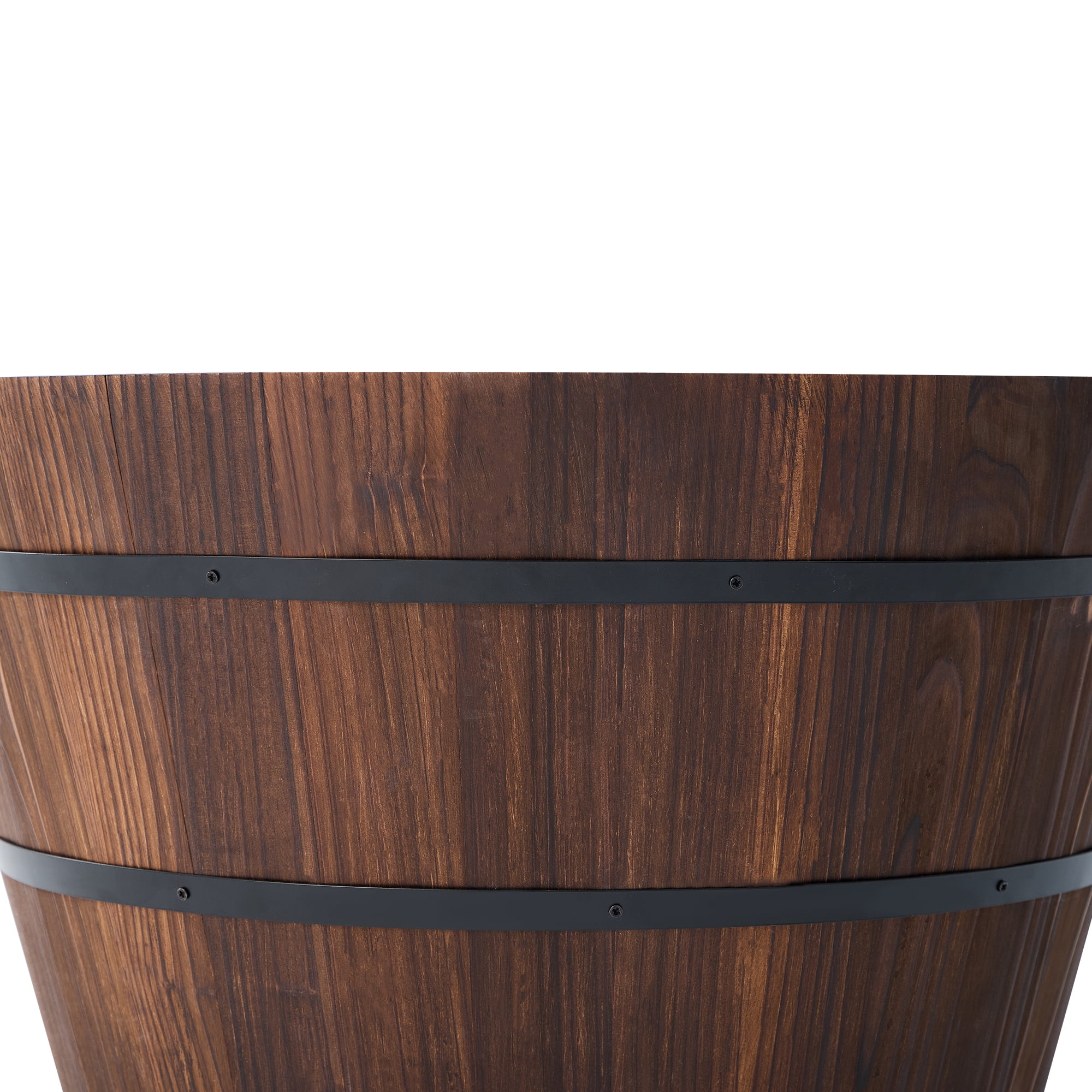 Better Homes & Gardens 26 in Wood Whiskey Barrel Planter - Image 8