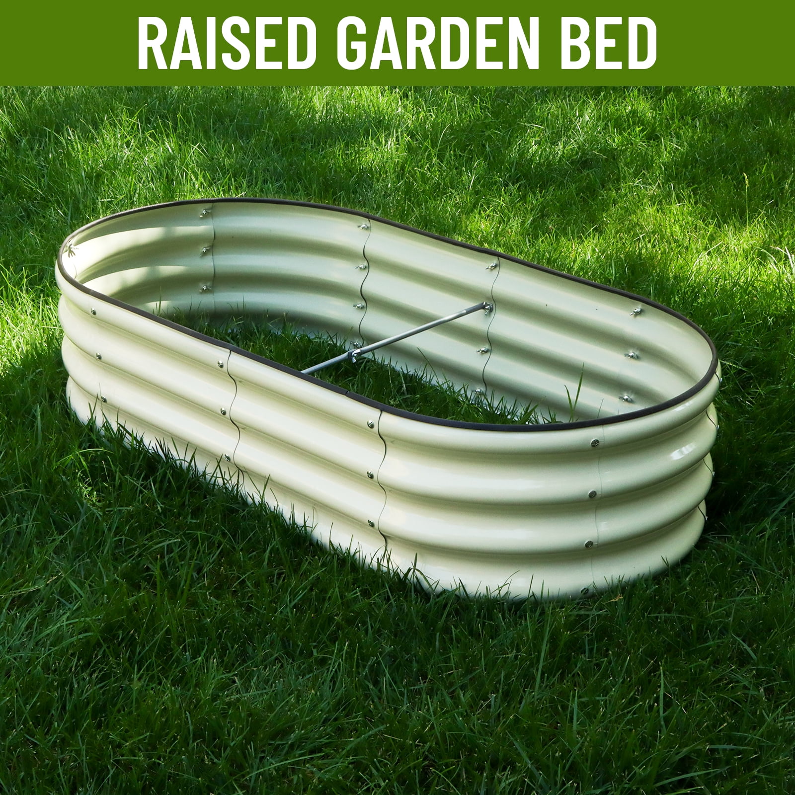 SnugNiture Raised Garden Bed, 3Pcs 4x2x1ft Galvanized Metal Planter Box, White - Image 8