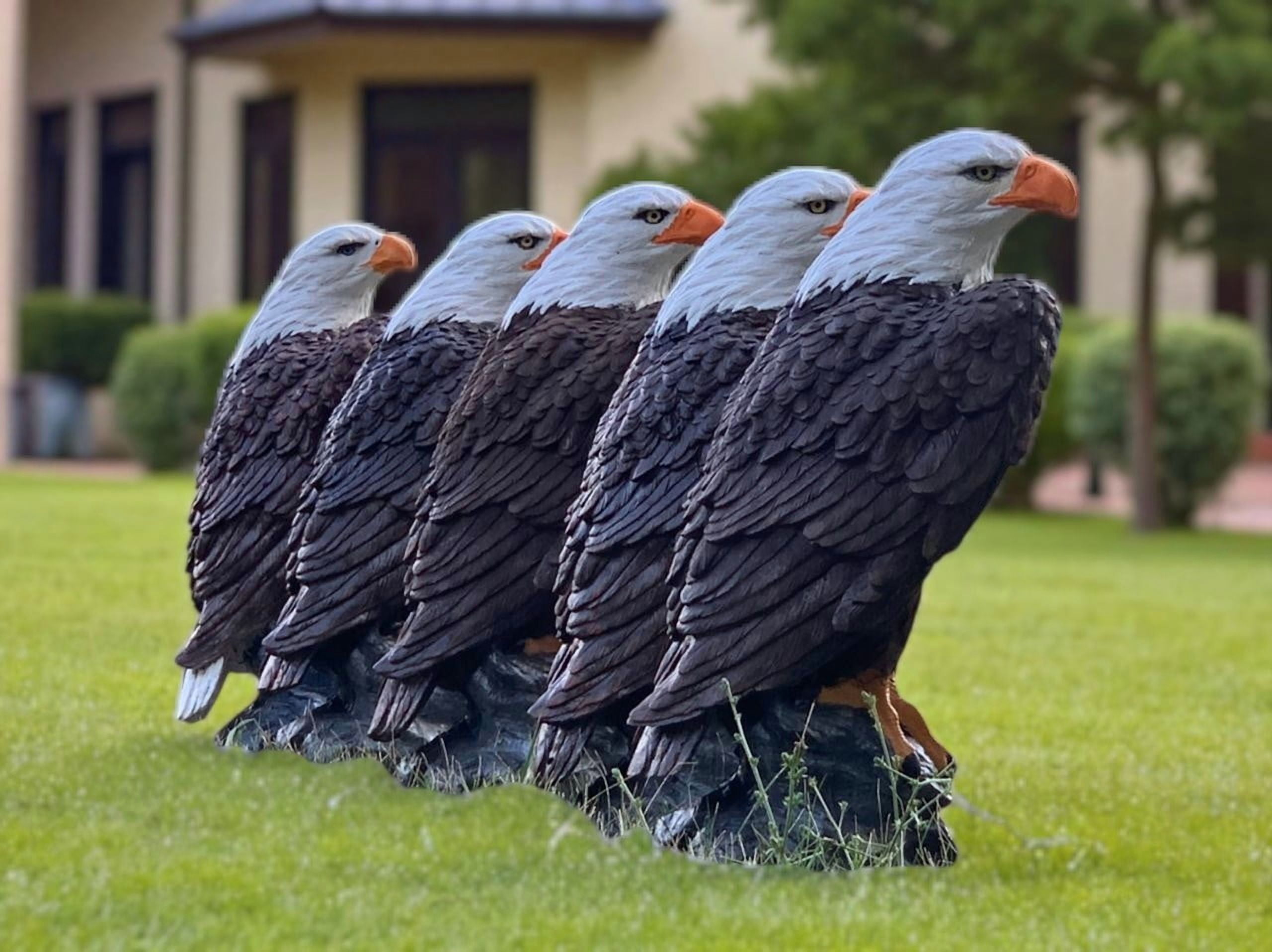 Ur Home Decor LLC 24" Concrete American Bald Eagle Garden Statue - Image 4