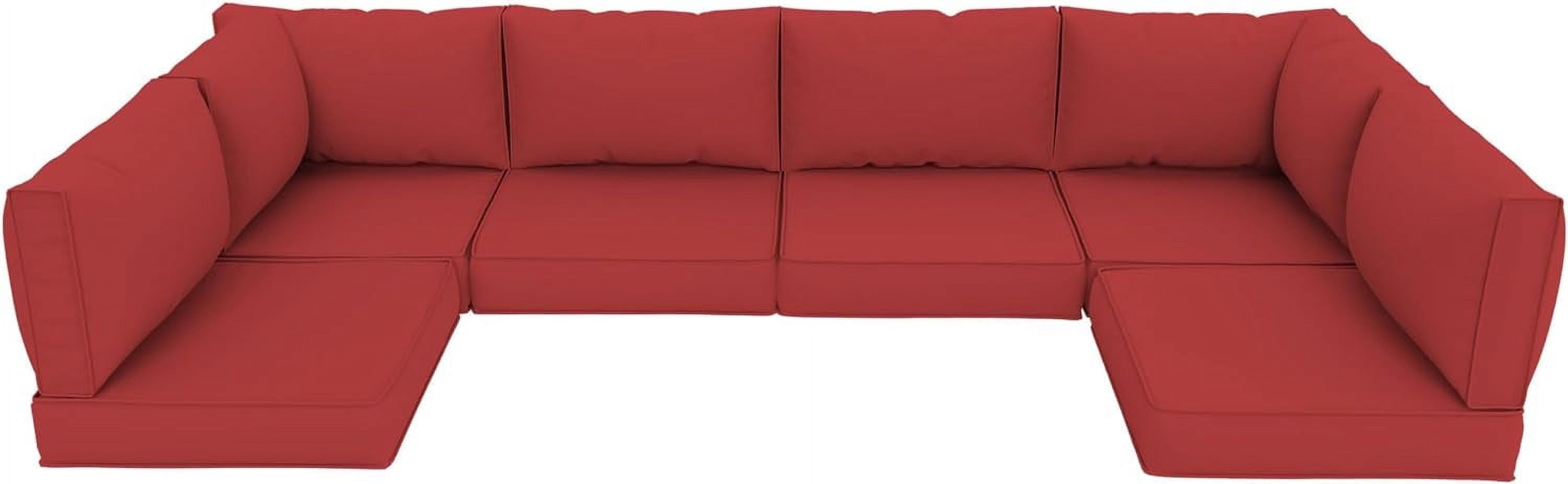 MRUAKA Outdoor Cushions for Patio Furniture Replacement, Patio Furniture Cushions, Deep Seat Patio Cushions, Patio Seat Cushions for Outdoor Sectional (Red)