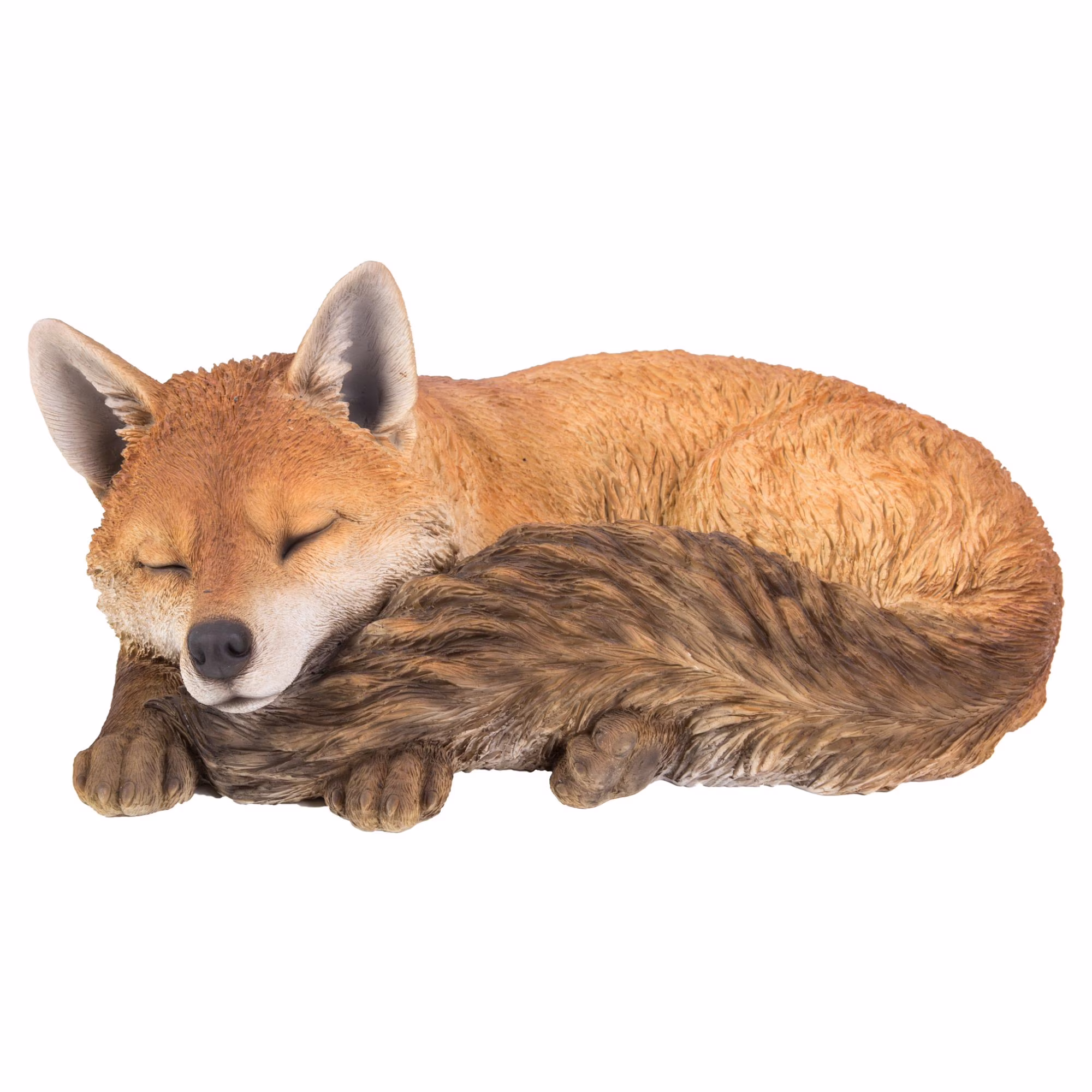 Hi-Line Gifts Sleeping Fox Outdoor Garden Statue - 17.25"