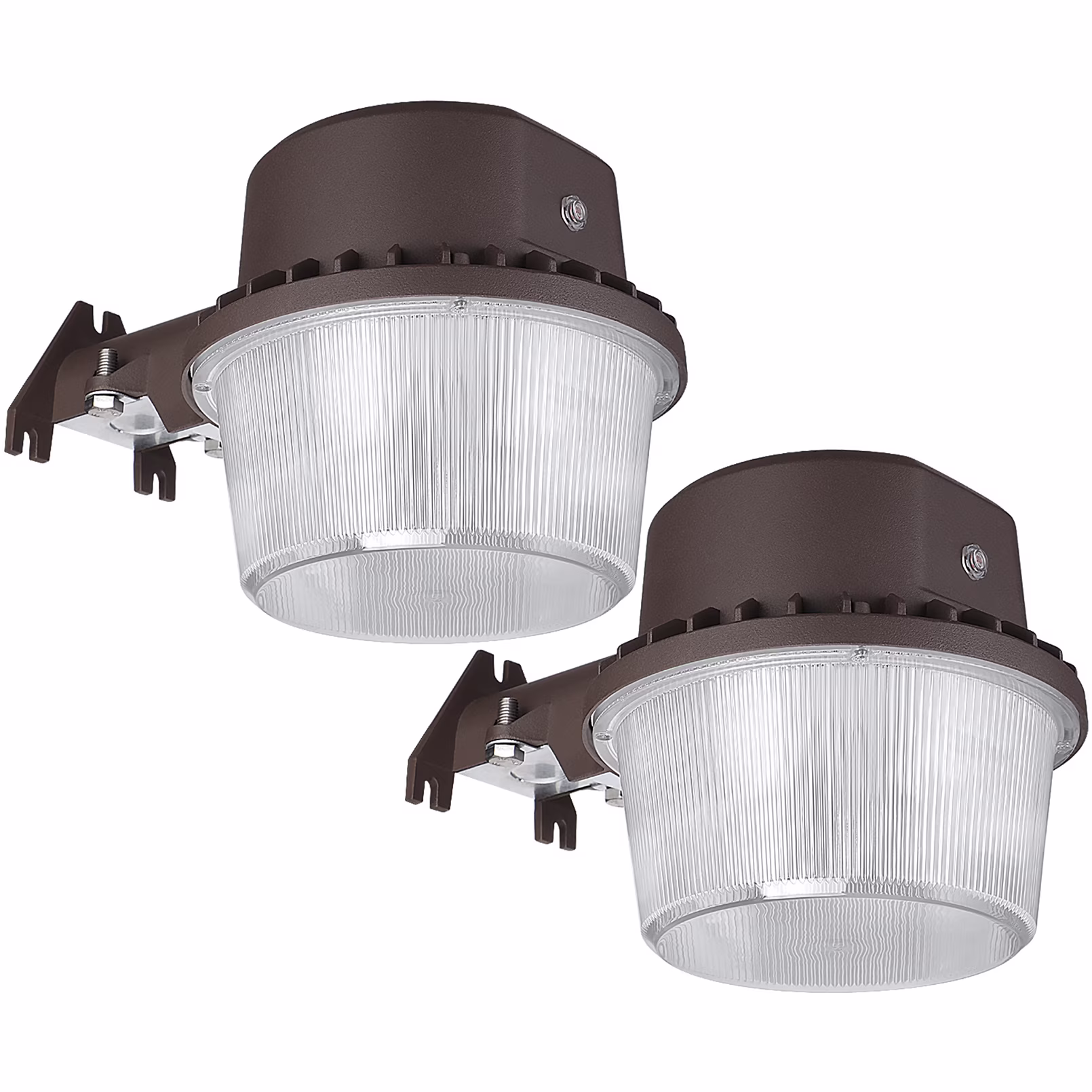 2 Pack LED Barn Light, Dusk to Dawn Flood with Photocell, Outdoor Security Area Lights Lighting, ETL & FCC Listed, IP65 Waterproof, Aluminum Housing, 110-277V, 3000K Warm White