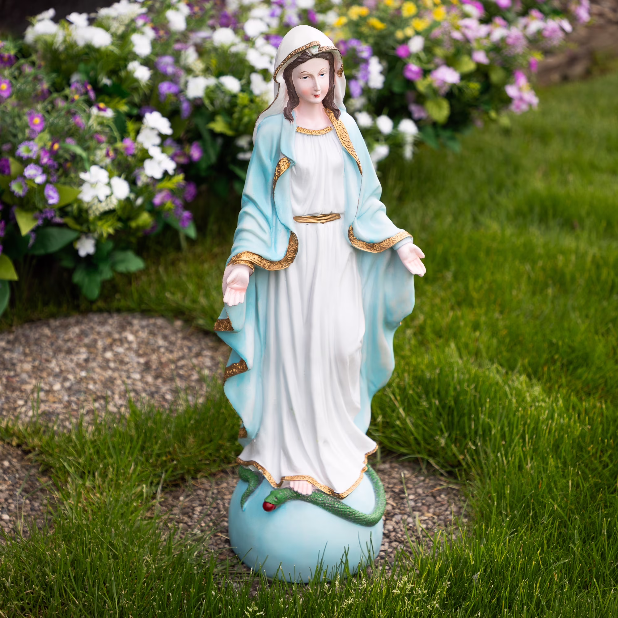 24" Virgin Mary Religious Outdoor Garden Statue